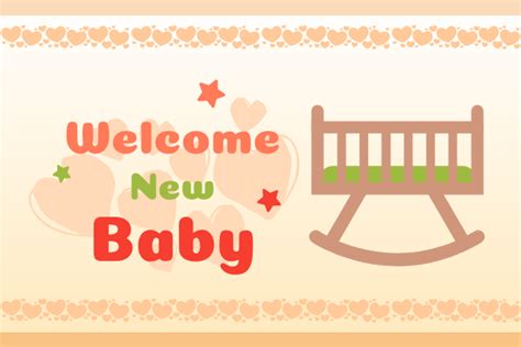 Welcome New Baby Greeting Card | Greeting Card Template