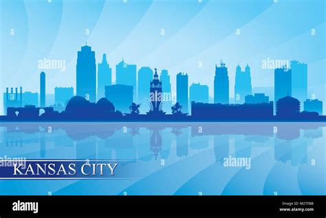 Kansas City skyline silhouette background, vector illustration Stock ...