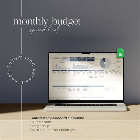 Monthly Budget Spreadsheet for Google Sheets Income - Etsy ...