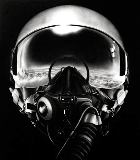 Fighter pilot helmet | Robert longo, Charcoal drawing, Graphite drawings