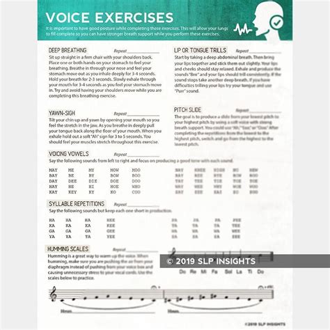 Voice Exercises – Therapy Insights | Speech therapy materials, Speech therapy activities, Voice ...