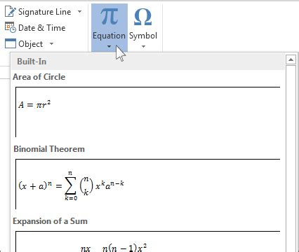 Math Symbols In Word