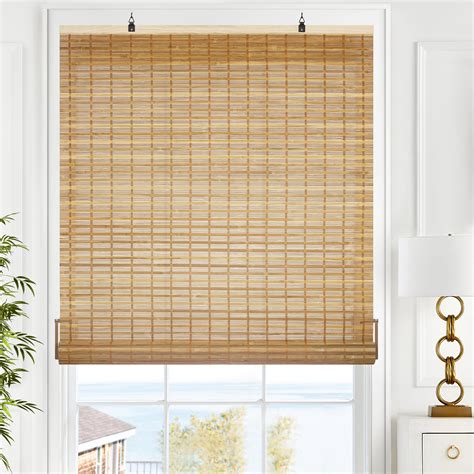 LazBlinds Cordless Bamboo Blinds, Bamboo Roll Up Shades for Windows ...