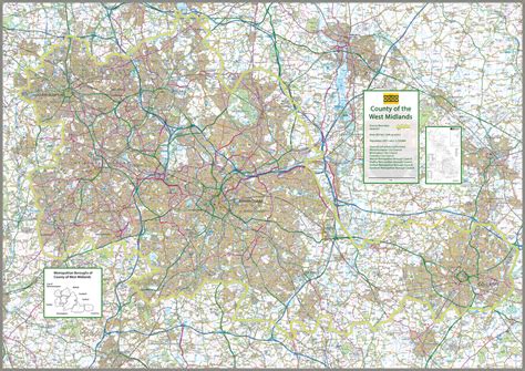 West Midlands County Map – Tiger Moon