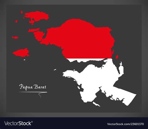 Papua barat indonesia map with indonesian Vector Image