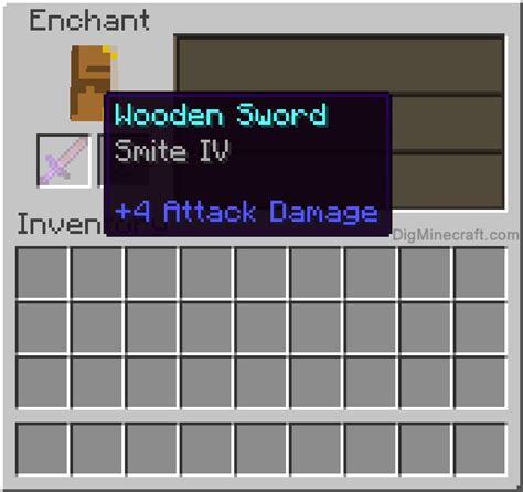 How to make an Enchanted Wooden Sword in Minecraft