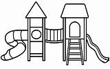 Playground Coloring Page sketch template