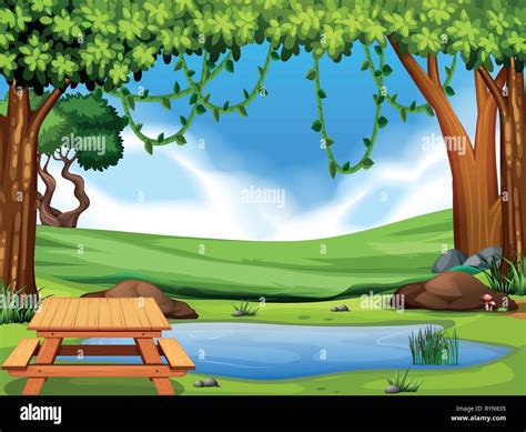 A nature park view illustration Stock Vector Image & Art - Alamy