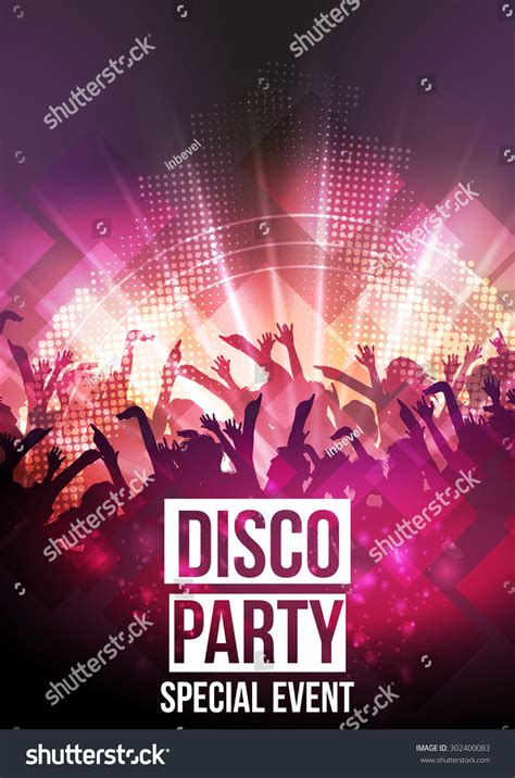 Disco Party Background Vector Illustration Stock Vector (Royalty Free) 302400083