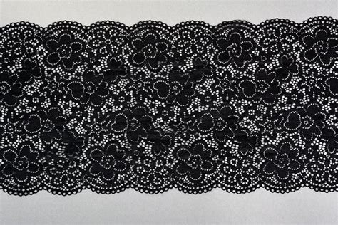 black gray beige straight strip of lace fabric. (801246)