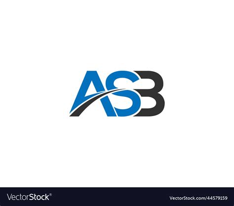 Letter asb creative logo design Royalty Free Vector Image