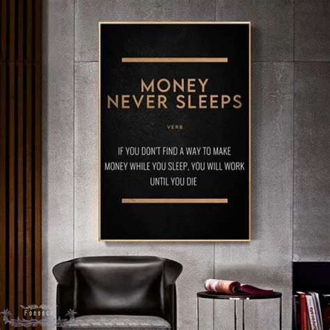 Money never sleeps poster – Artofit