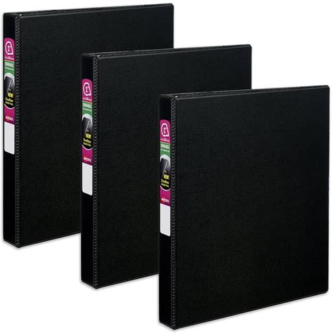 Avery Durable 3 Ring Binder, 1 Inch Slant Rings, 3 Black Binders (27250 ...