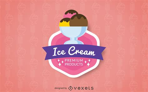 Ice Cream Logo Badge Vector Download