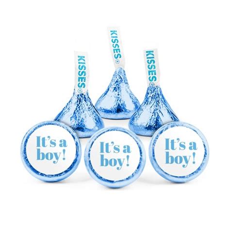 324ct Blue It's A Boy Baby Shower Stickers For Hershey's Kisses, Diy ...