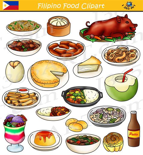 Filipino Food Clipart - Food From the Philippines - School #clipart by ...