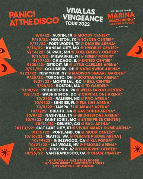 Panic! At The Disco on Twitter: "These songs will come to life on the Viva Las Vengeance Tour ...