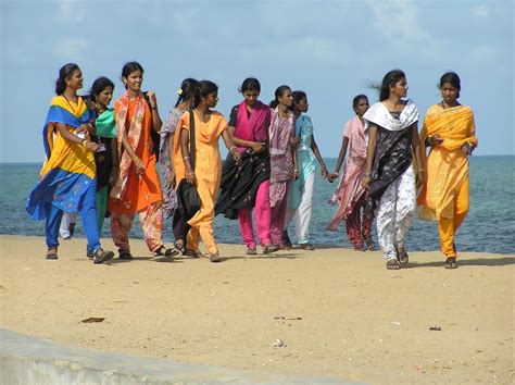 Pondicherry, India A stroll on the beach | Women of india, Belly ...