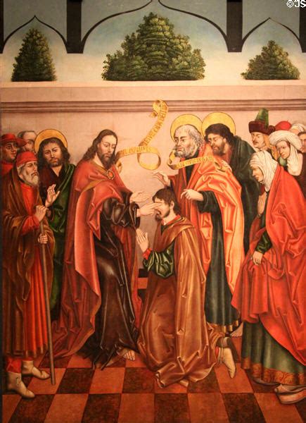 Healing of Blind Bartimaeus painting by workshop of Fernando Gallego at ...