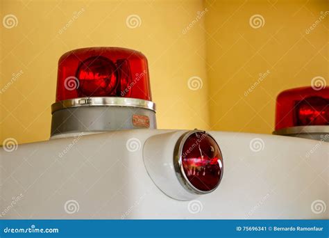 Old siren ambulance light stock image. Image of metal - 75696341