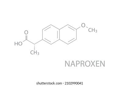 Naproxen Molecular Skeletal Chemical Formula Stock Vector (Royalty Free ...