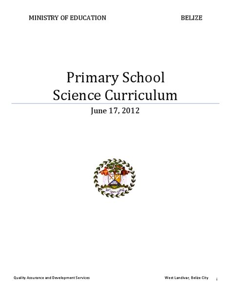 (PDF) Primary School Science Curriculum | Courtney Hughes - Academia.edu