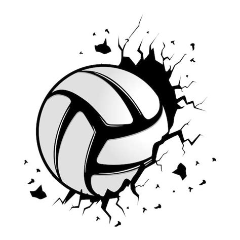 Premium Vector | Abstract volleyball illustration design premium vector in 2023 | Volleyball ...