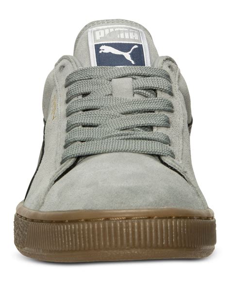 PUMA Men'S Suede Classic Leather Fs Casual Sneakers From Finish Line in Gray for Men - Lyst