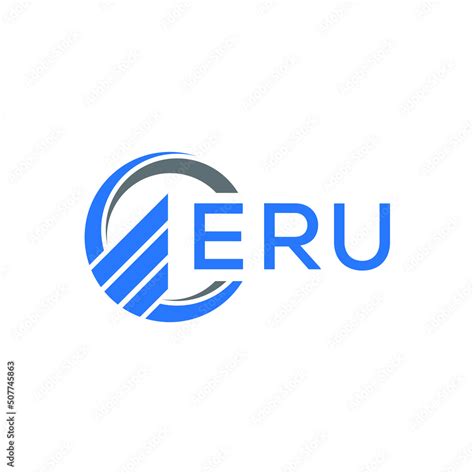 ERU Flat accounting logo design on white background. ERU creative ...