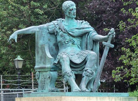 Constantine the Great statue outside York Minster in York, England ...