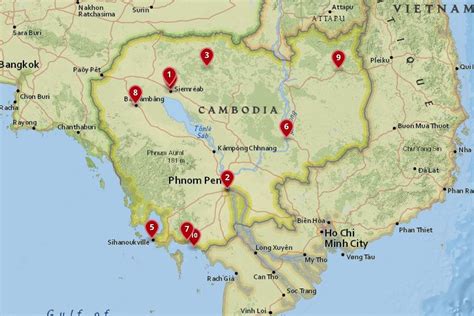 Cambodia Tourist Map