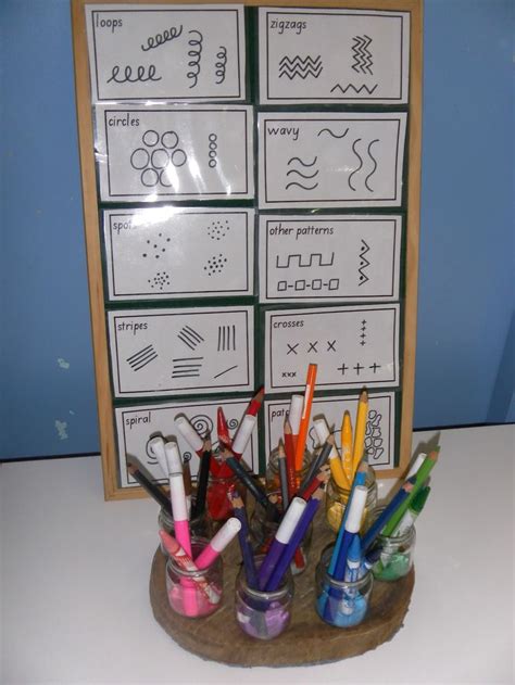 Provocation patterns and lines | Writing center preschool, Preschool ...