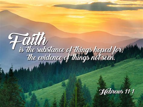 Hebrews 11:1 KJV Faith is the Substance of Things Bible Verse Wall Art