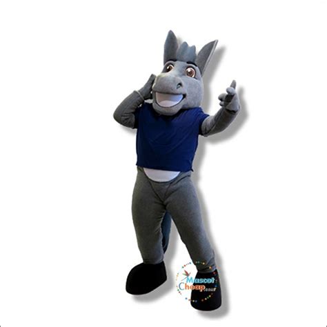 College Grey Mustang Mascot Costume