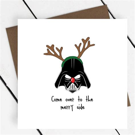 'come over to the merry side' star wars christmas card by a piece of | notonthehighstreet.com