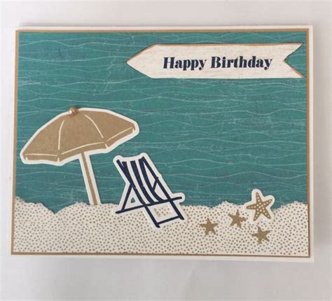 Beach Birthday Card Birthday card Handmade Birthday Card