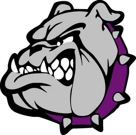 StickerTalk Left Facing Purple and Gray Bulldog Vinyl Sticker, 3 inches ...