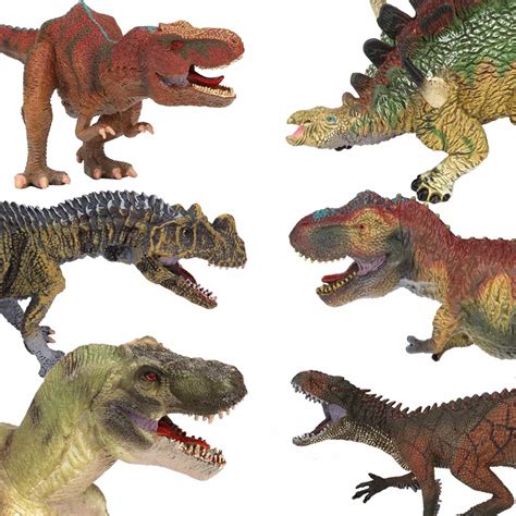 Lamwin 4Pcs/Lot Large Plastic Dinosaur Toys Solid Action Figure Collection Model Dinosaurs Egg ...