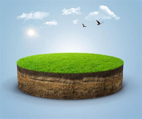 Premium Photo | 3d illustration of round isometric piece of playground or farm isolated with ...