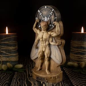 Beelzebub Statue Satan Wooden Sculpture Lucifer Statue Demon Statue ...