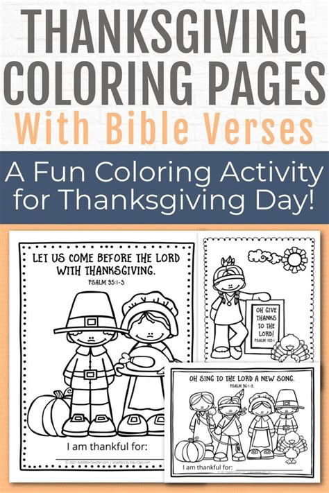 thanksgiving coloring pages with bible verses for kids to color and print on the page