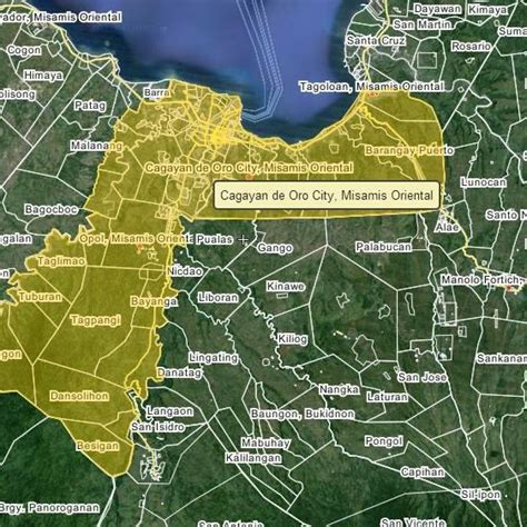 1 Cagayan de Oro land boundary and location map (Source: wikimapia.org) | Download Scientific ...