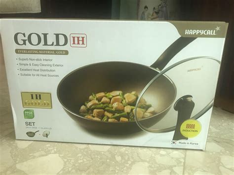 Wok with glass lid, Furniture & Home Living, Kitchenware & Tableware, Cookware & Accessories on ...