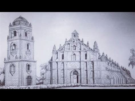 Paoay Church - Timelapse - Pencil Drawing - YouTube