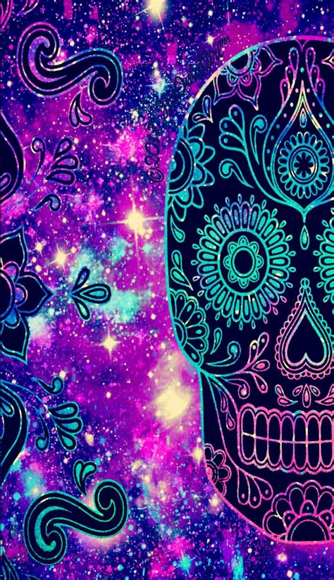 Download Vibrant Color Palette Reviving a Skull Wallpaper | Wallpapers.com