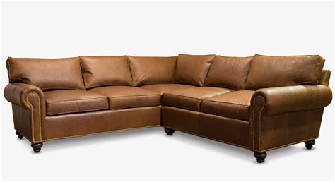 103" Roosevelt Brown Leather Sectional | of Iron & Oak