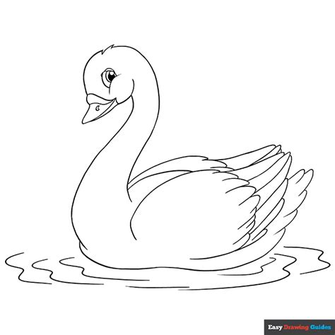 Swan Coloring Page | Easy Drawing Guides