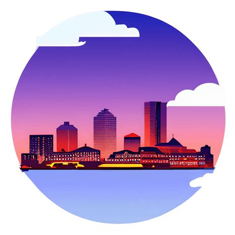 Boston Skyline Digital Graphic · Creative Fabrica