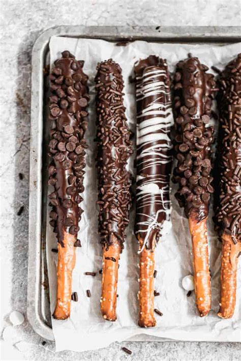 Chocolate Covered Pretzel Rods - Tastes Better From Scratch