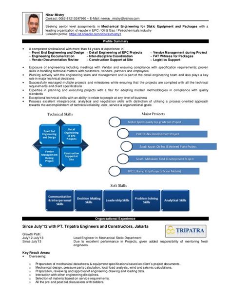 Resume_Lead Mechanical Engineer - Static Equipment and Package Units